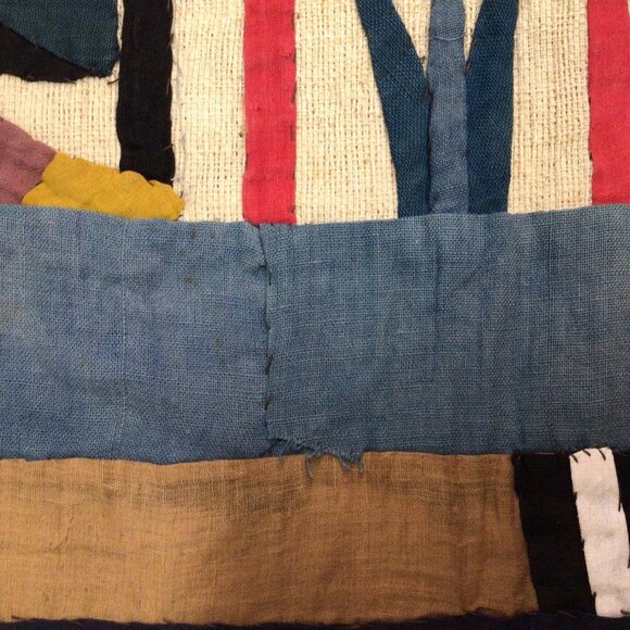 Egyptian Wall Hanging Hand Sewn Applique Textile Art Stitched Vintage - Picture 5 of 10